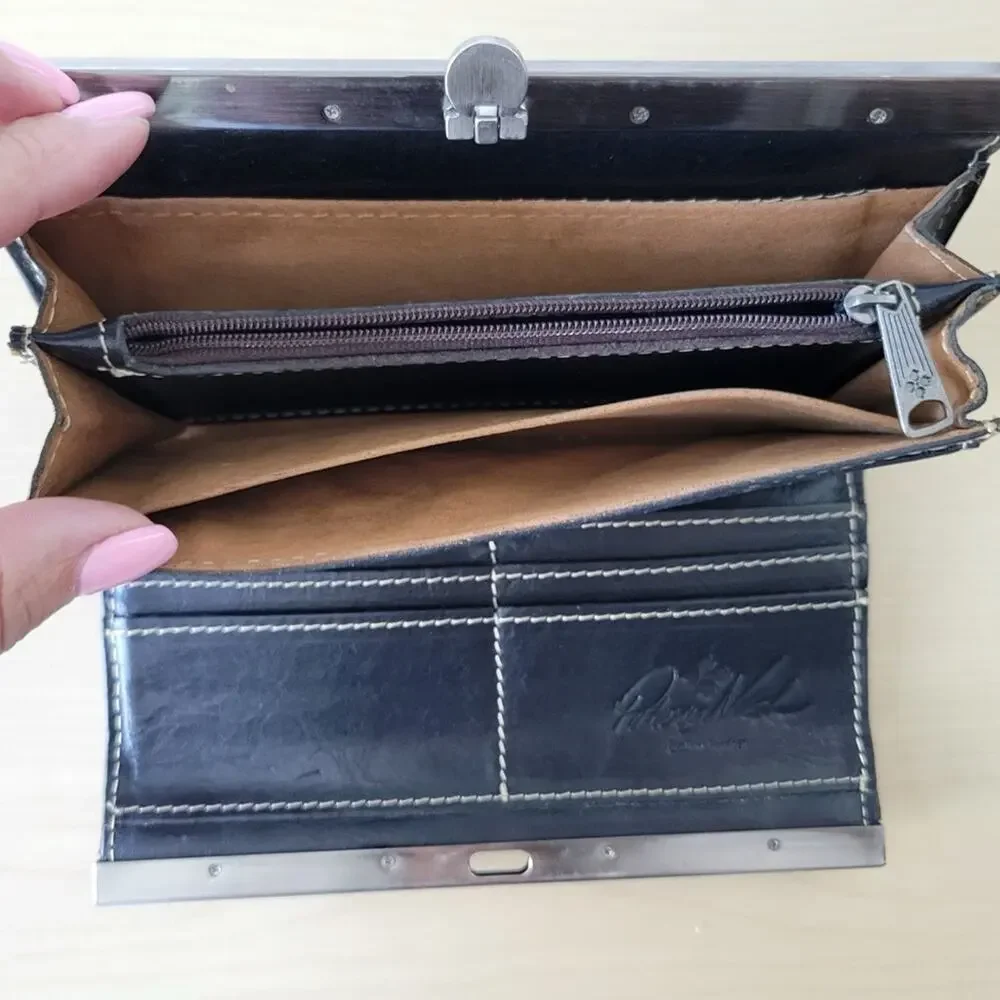 Patricia Nash Embossed Brown leather Wallet